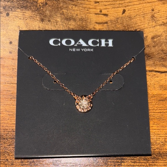 Coach Gold Necklace with Sparkling Pendant - Picture 1 of 3